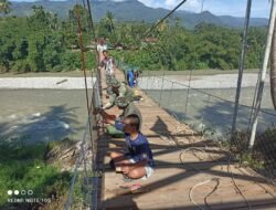 Progres Pembangunan Capai 88 Persen, Satgas Jembatan Gantung Kodim 0108/Agara Percepat Akses Warga Ds. Kuning Abadi Aceh Tenggara