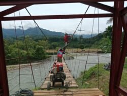 Progres Capai 86 Persen, Kodim 0108/Agara kebut Pembangunan Jembatan Gantung di Kuta Ujung Aceh Tenggara