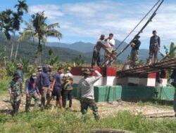 Kodim 0108/Agara dan Masyarakat terus Percepat Pembangunan Jembatan Gantung di Ds. Kumbang Jaya, Aceh Tenggara