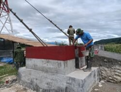 Kodim 0108/Agara dan Warga Percepat Pembangunan Jembatan Gantung di Kuta Ujung, Aceh Tenggara
