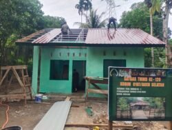 Rumah Reyot Tinggal Kenangan, RTLH TMMD Kodim 0107/Aceh Selatan Masuk Tahap Pengecatan