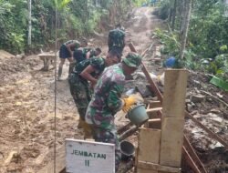 Pengecoran Kepala Jembatan Box Dimulai, Satgas TMMD ke-129 Percepat Pembukaan Badan Jalan di Kemumu Seberang