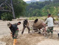 Kodim 0108/Agara Bersama Warga, terus Percepat Pembangunan di Desa Lawe Pinis, Aceh Tenggara