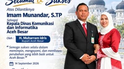 Bupati Aceh Besar Lantik 8 Pejabat JPT Pratama, Imam Munandar Jadi Kadis Kominfo