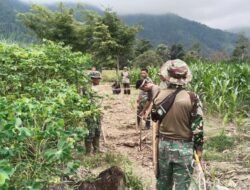 Kodim 0108/Agara mulai lakukan pengukuran Lokasi Pembangunan Jembatan Gantung di Desa Buah Pala Aceh Tenggara
